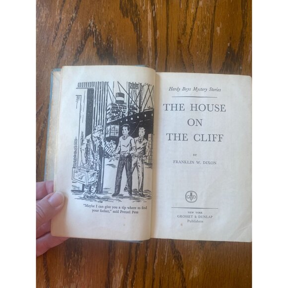 The Hardy Boys "The House On The Cliff" 1959 Edition Hardcover By Franklin W. Di - Picture 6 of 8